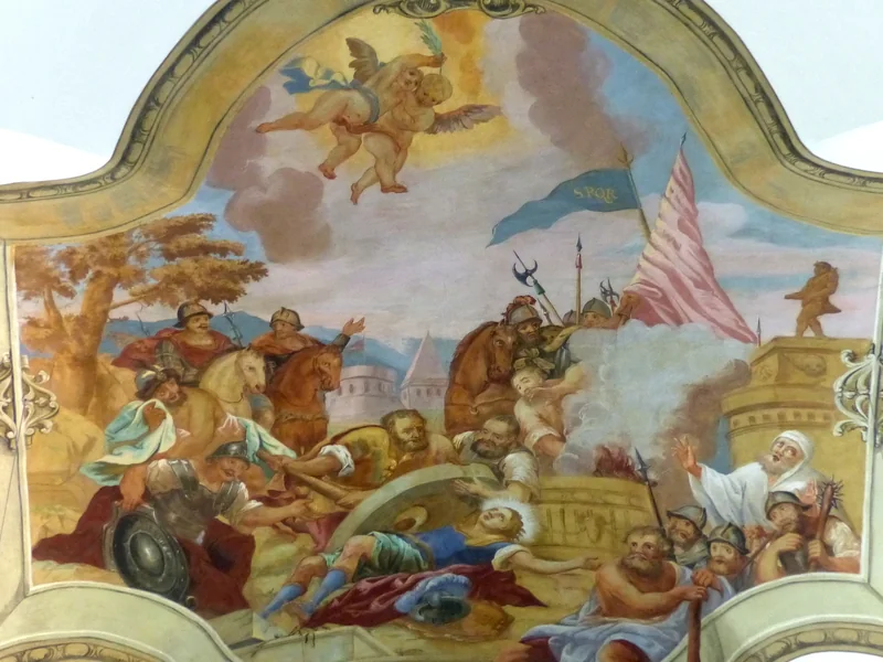1676-Johann Gebhard - Chiesa del monastero di Prufening - Affresco sul soffitto